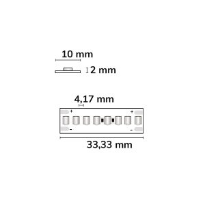 LED Strip Linear 48V IP20 240 LED/m 5m selbstklebend warmweiß 3000K