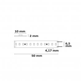 LED Strip Linear 48V IP20 240 LED/m 20m selbstklebend warmweiß