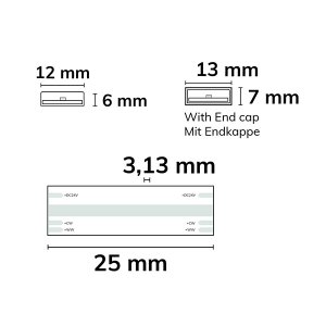 LED CCT Strip bis 100°C 24V 640 LED/m 5m selbstklebend