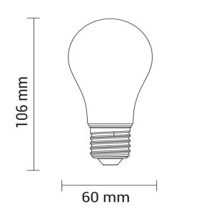 E27 A60 LED Glühfadenbirne 630 Lumen 6W neutralweiß