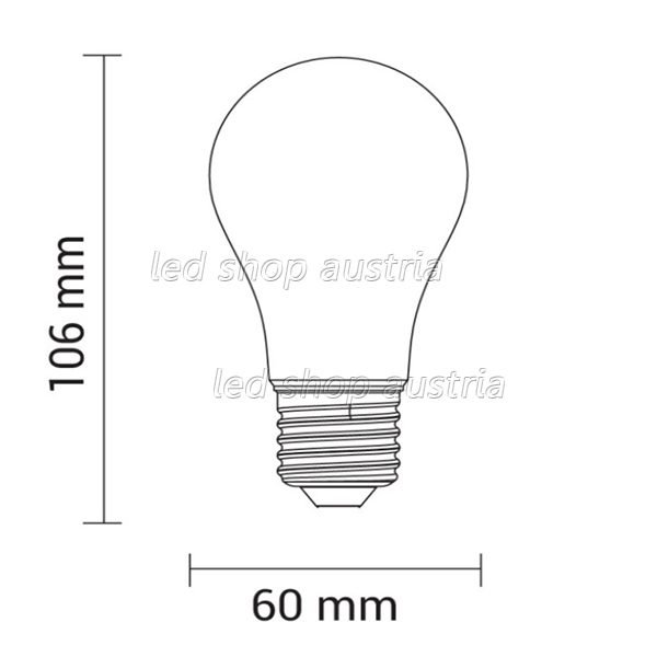 E27 A60 LED Glühfadenbirne 630 Lumen 6W neutralweiß