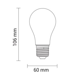 E27 A60 LED Glühfadenbirne 630 Lumen 6W warmweiß