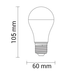 E27 A60 LED Glühfadenbirne 810 Lumen 8W kaltweiß