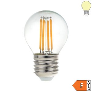 E27 G45 LED Glühfadenbirne 400 Lumen 4W "dimmbar" warmweiß