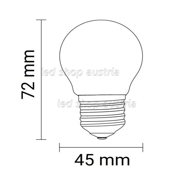 E27 LED G45 Glühfadenbirne Vintage 350 Lumen 4W "dimmbar" warmweiß