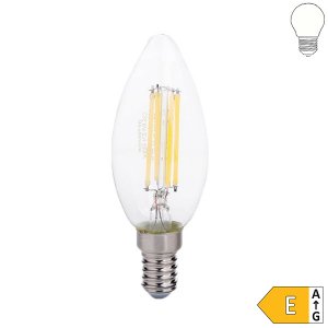 E14 LED Glühfaden Kerze 730 Lumen 6W neutralweiß