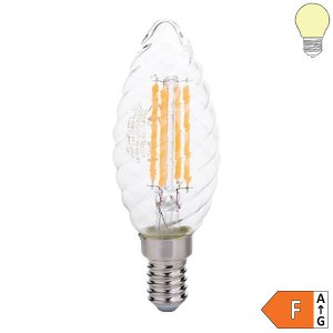 E14 LED Glühfadenkerze gedreht 4W warmweiß