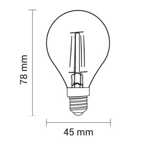 E14 LED Glühfaden-Birne 400lm 4W "dimmbar" warmweiß