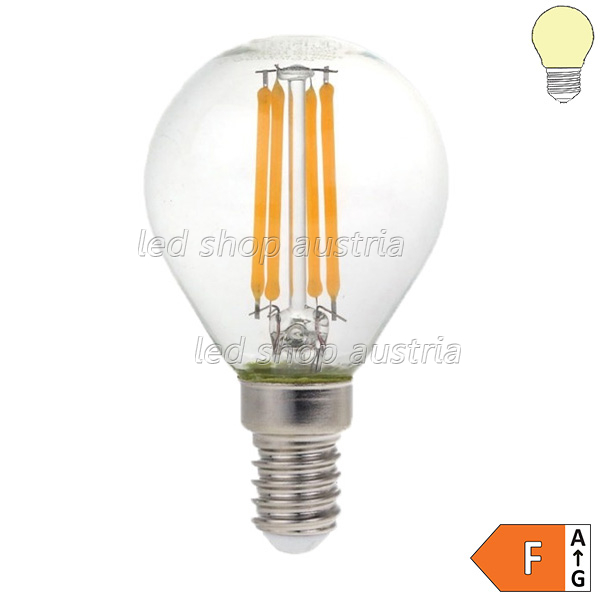 E14 LED Glühfaden-Birne 400lm 4W "dimmbar" warmweiß