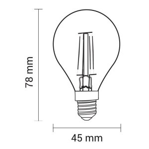 E14 LED Vintage Glühfaden- Birne 4W "dimmbar" warmweiß