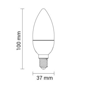 LED E14 Kerze 320 Lumen 3,7W kaltweiß