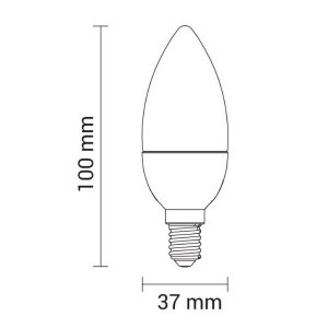 LED E14 Kerze 450 Lumen 5,5W kaltweiß