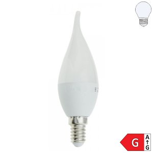 LED E14 Windstoßkerze 5,5W Kunststoff kaltweiß