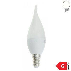 LED E14 Windstoßkerze 5,5W Kunststoff neutralweiß