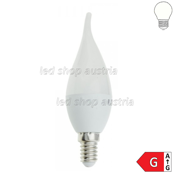 LED E14 Windstoßkerze 5,5W Kunststoff neutralweiß