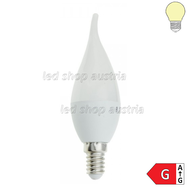 LED E14 Windstoßkerze 5,5W Kunststoff warmweiß