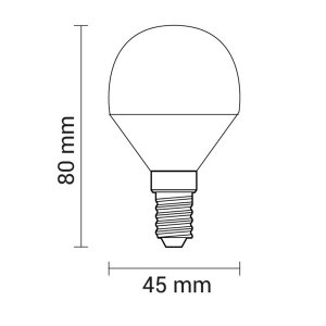 E14 LED Birne 320 Lumen 4W kaltweiß