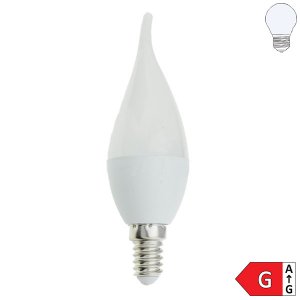 E14 LED Windstoßkerze 480 Lumen 6W kaltweiß