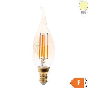 E14 LED Vintage Glühfaden- Windstoßkerze 4W 2500K warmweiß
