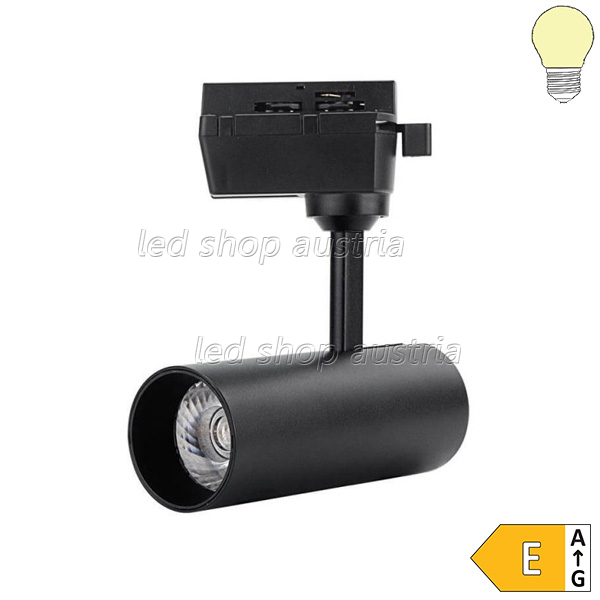 12W LED 1 Ph. Schienenstrahler schwarz warmweiß