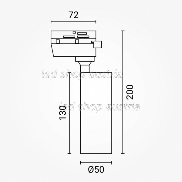 12W LED 1 Ph. Schienenstrahler weiß warmweiß