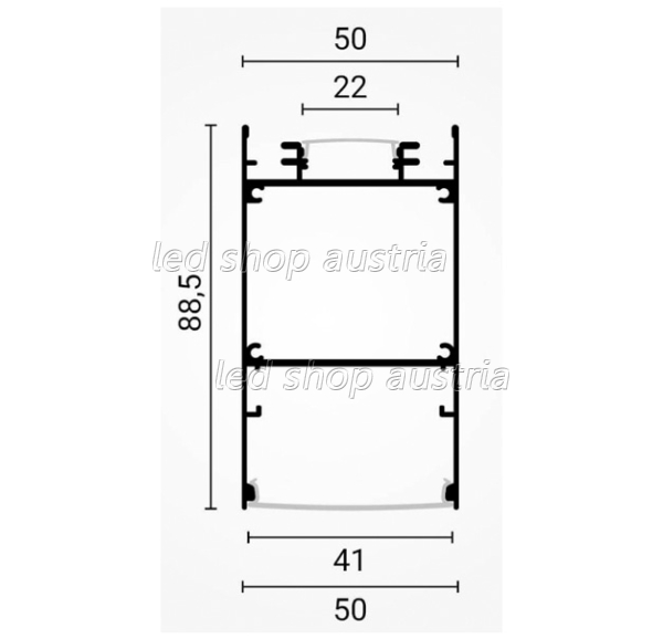 (Bild für) SET: LED Hängeprofil up-down Suspend_3 2000mm schwarz