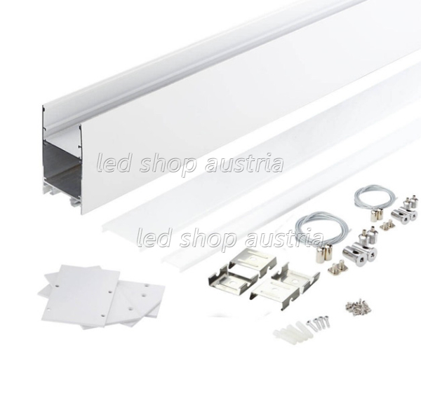 (Bild für) SET: LED Hängeprofil up-down Suspend_3 2000mm weiß