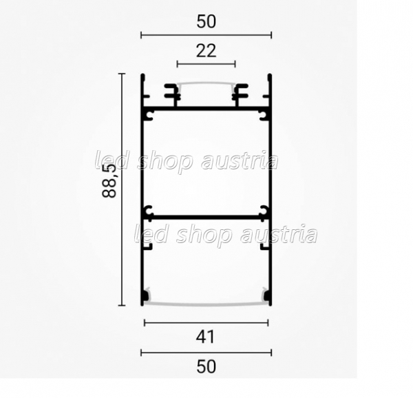SET: LED Hängeprofil up-down Suspend_3 2000mm weiß