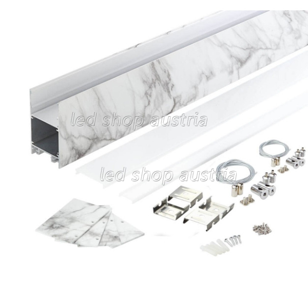 (Bild für) SET: LED Hängeprofil up-down Suspend_3 2000mm marmor