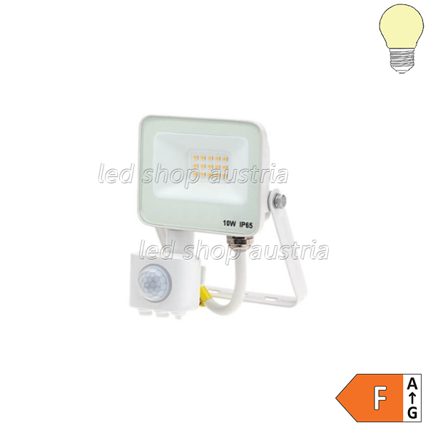 LED SMD Fluter mit Bewegungsmelder 120° weiß 10W warmweiß