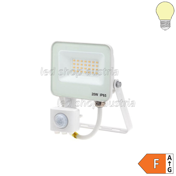 LED SMD Fluter mit Bewegungsmelder 120° weiß 20W warmweiß