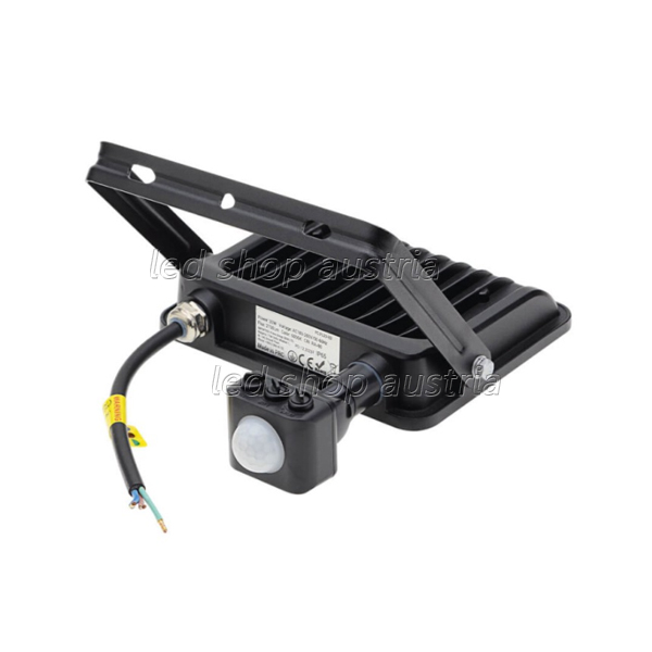 LED SMD Fluter mit Bewegungsmelder 120° schwarz 30W neutralweiß