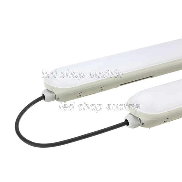 LED Wannenleuchte mit Durchgangsverdrahtung 40W 120cm IP65 Notlichtfunktion neutralweiß