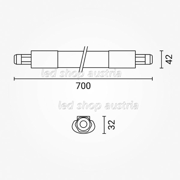 (Bild für) LED 18W Unterbauleuchte 70cm LINK IP65 neutralweiß