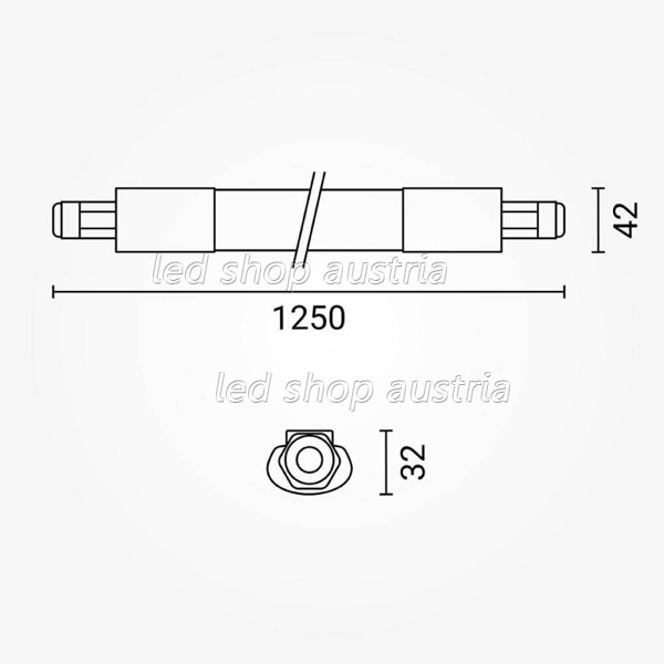 (Bild für) LED 36W Unterbauleuchte 125cm LINK IP65 neutralweiß