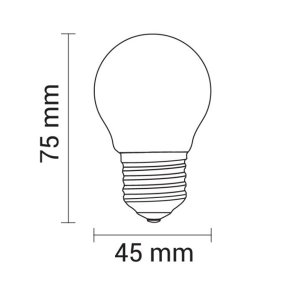 E27 G45 LED Birne 320 Lumen 4W kaltweiß