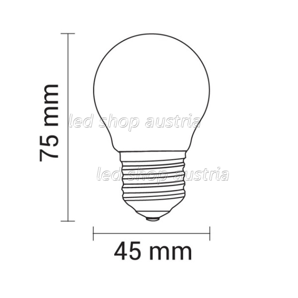 E27 G45 LED Birne 320 Lumen 4W kaltweiß