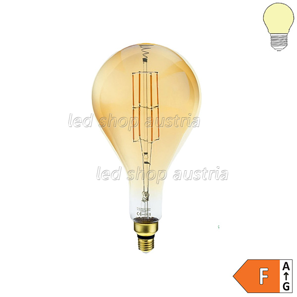 E27 LED PS160 Glühfadenbirne Vintage 700 Lumen 8W warmweiß