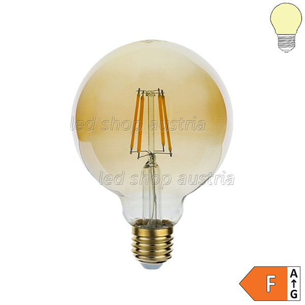 E27 LED G95 Glühfadenbirne Vintage 400 Lumen 4W warmweiß