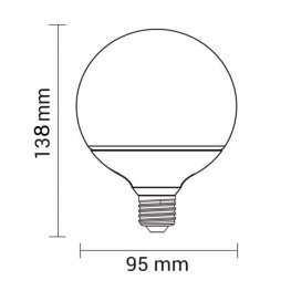 E27 G95 LED Globe Birne 12W kaltweiß