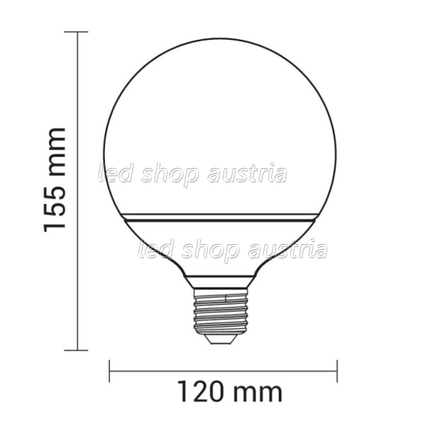 E27 G120 LED Globe Birne 15W kaltweiß