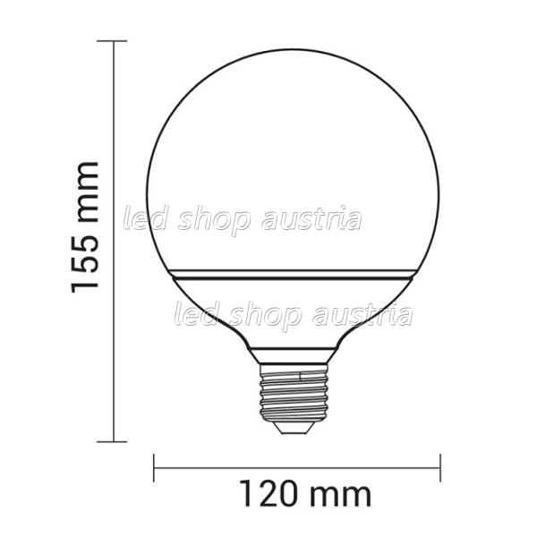 E27 G120 LED Globe Birne 15W neutralweiß