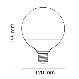 E27 G120 LED Globe Birne 15W warmweiß