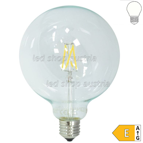 E27 G125 LED Globe Glühfaden Birne 6,5W neutralweiß