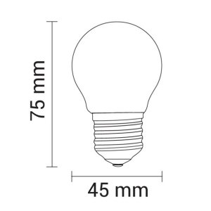 E27 G45 LED Glühfadenbirne 200 Lumen 2W kaltweiß