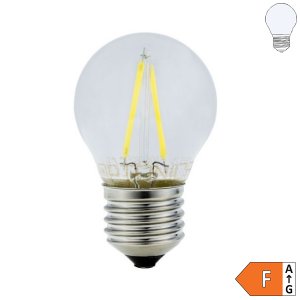 E27 G45 LED Glühfadenbirne 200 Lumen 2W kaltweiß