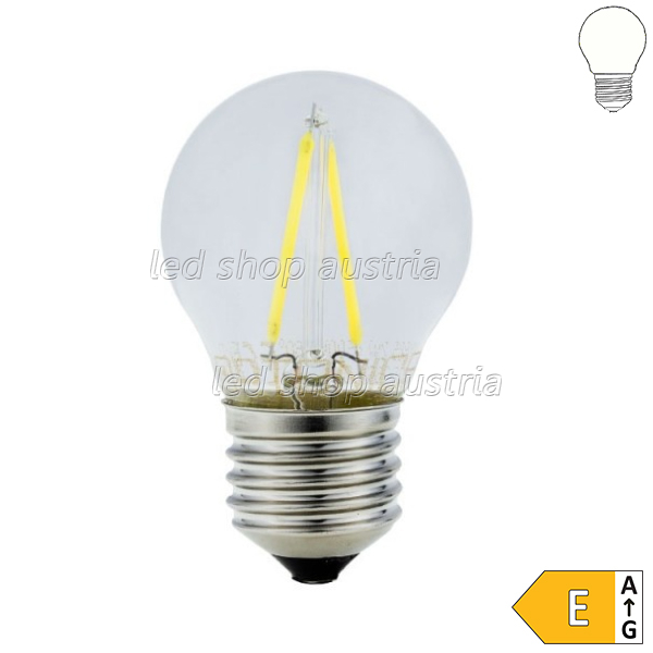 E27 G45 LED Glühfadenbirne 200 Lumen 2W neutralweiß