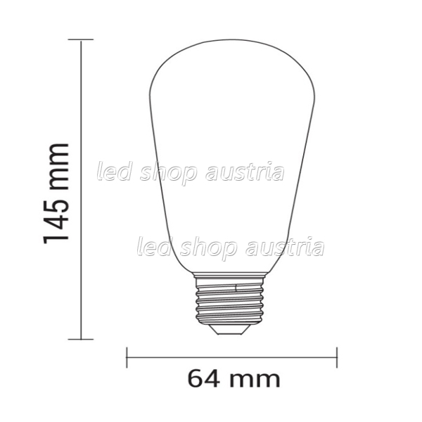 E27 LED ST64 Glühfadenbirne Vintage 400 Lumen 4W warmweiß