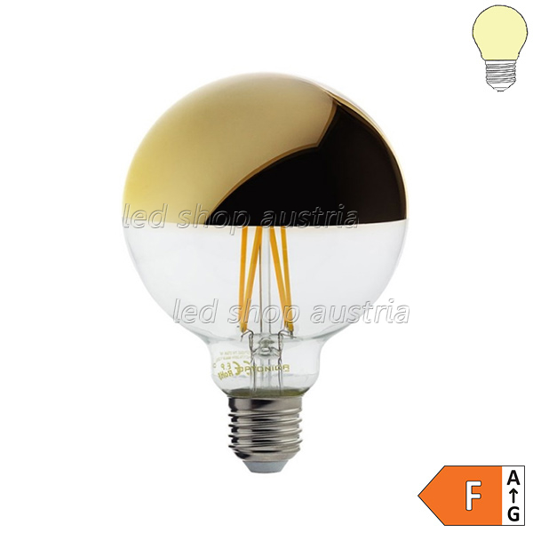 E27 LED G95 Spiegelkopfbirne 400 Lumen 4W gold warmweiß