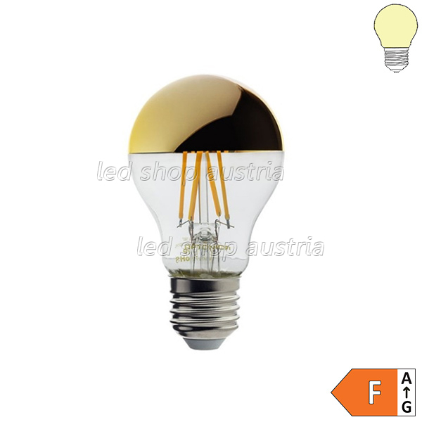 E27 LED A60 Spiegelkopfbirne 400 Lumen 4W gold warmweiß